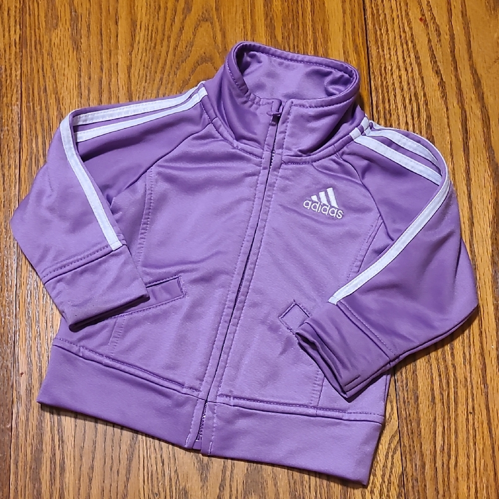 Adidas Purple Track Jacket - Girl's 9 Months